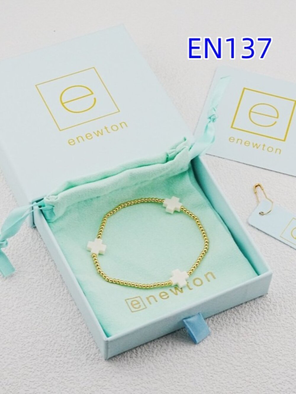 Enewton Gold Bead Cross Bracelet